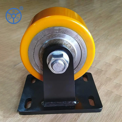 144mm Overall Length Heavy Duty Casters With Polyurethane Wheel