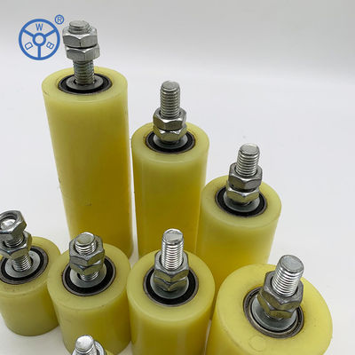 Non-Marking Rubber Casters Wheels Elastic Soft Orange for Easy Maneuvering and Non-Marking Tread Type