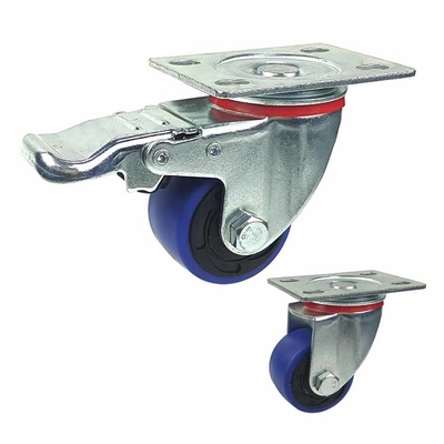TPR Swivel 2 Inch Furniture Casters Twin Ball Bearing High Loading Capacity
