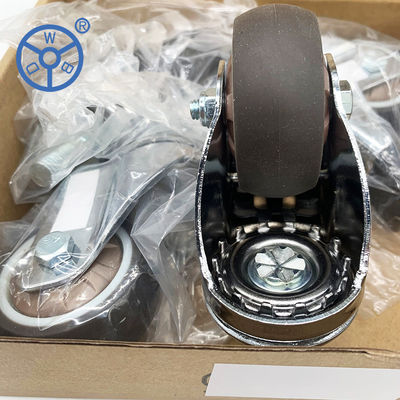 1.2 Inch Silent Non Rotating Rigid TPR Casters For Small Pulleys