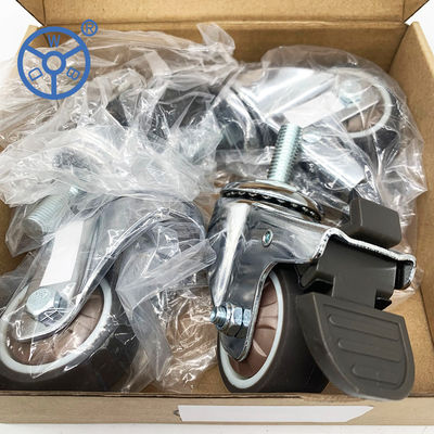 1.2 Inch Silent Non Rotating Rigid TPR Casters For Small Pulleys