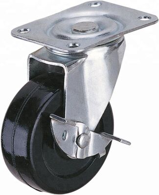Rubber Casters Steel Rubber Wheel Material Suitable Indoor Outdoor Heavy Duty Industrial Applications