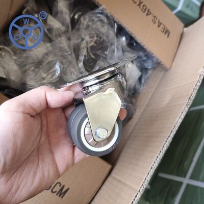 Non-Marking Rubber Casters Featuring Double Ball Bearing Smooth Quiet Durable Wheels for Heavy Duty