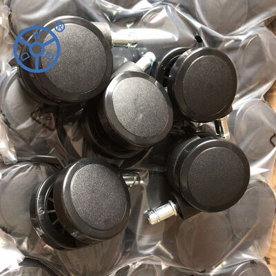 Zwarte PU zwenkwiel met een draagvermogen van 450-850 kg, holle kern, sterk wiel ontworpen voor industriële en commerciële karren