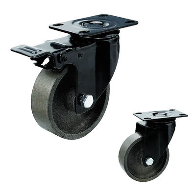 4 inch zwart 120 kg laden medium duty rollers voor woonkamer tafels