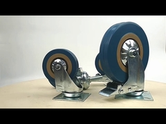 Blue pvc light duty casters show